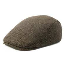 Load image into Gallery viewer, Men's Herringbone Flat Ivy Newsboy Hat Wool Blend Gatsby Cabbie Cap Winter Outdoor Hunting Cap
