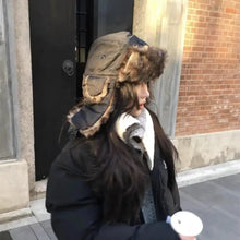 Load image into Gallery viewer, Women's Winter Hats Faux Fur Earflap Hat Mens Trapper Bomber Hats Outdoor Russian Ski Hat Thicken Warm Fur Cap Y2K Streetwear
