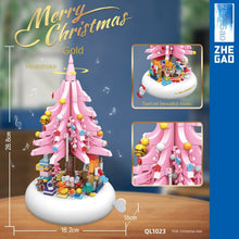Load image into Gallery viewer, QL1023-1024 Christmas Tree Rotating Music for the Elderly Assembling Small Particles Building Blocks Toys Children Gifts
