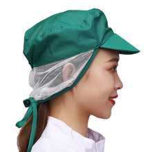 Load image into Gallery viewer, Cook Accessories Breathable Work Wear Hat Dust-proof With Hair Mesh Chef Hat Lightweight Hair Nets Cap Hotel Restaurants
