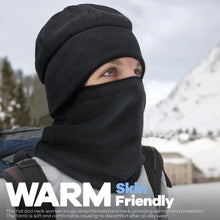 Load image into Gallery viewer, YANBIGUO Winter Beanie Hat Scarf Set with Ear Flaps for Men Women Knit Fleece Lined Skull Cap Windproof Neck Warmer Gaiter
