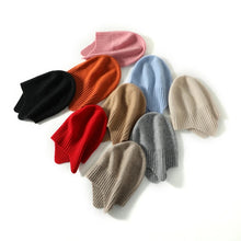 Load image into Gallery viewer, ZYCZCXX Winter Baby Hat Outdoor Solid Pure Cashmere Knitted Girls Boys Cap Beanie Kids Warm Ear Protection Bonnet Hat
