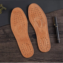 Load image into Gallery viewer, Insole Real Cowhide  Leather s Boots  Inserts Soft Breathable Deodorant Anti-slip Template Shock Absorbing s Sole shoe pads

