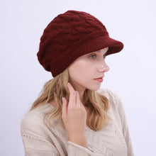Load image into Gallery viewer, Fried Dough Twists Knit Hat Plush Thickened Warm Wool Hat Suitable for outdoor wind protection in autumn and winter
