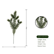 Load image into Gallery viewer, 10PCs Artificial Christmas Simulation Three Forks Pine Needle Branches Holiday Decorations
