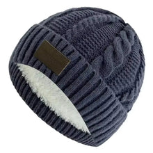 Load image into Gallery viewer, Casual Versatile Winter Knitted Hat Thickened Fleece-lined Couple Beanie Warm Coldproof Beanie Cap Unisex
