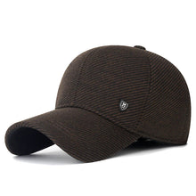 Load image into Gallery viewer, Mens Winter Baseball Cap with Ear Flaps, Baseball Winter Hats with Ear Flaps for Men Outdoor Walk Running  Adjustable Size
