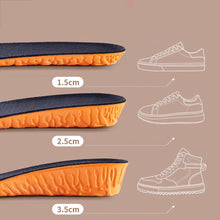 Load image into Gallery viewer, Insole 1.5-3.5cm Invisible Height Increase Sport s Orange EVA Memory Foam s Sole Pad Breathable Comfortable for Men Feet Care shoe pads

