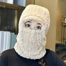Load image into Gallery viewer, New Warm Scarf Mask Integrated Hat Windproof Coldproof Pullover Cap Polar Fleece Ear Protection Hat for Outdoor Cycling Skiing

