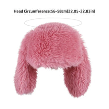 Load image into Gallery viewer, Y2k Fashion Faux Fur Rabbit Ear Hat Ear Protection Rabbit Ear Balaclava Cap Sweet Women's Beanies Ski Activities
