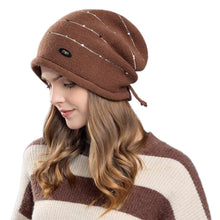 Load image into Gallery viewer, Casual Warm Winter Knitted Hat Soft Thickened Bonnet Short Brim Windproof Beanies Outdoor
