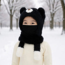 Load image into Gallery viewer, Keep Warm Children's Balaclava Hat Thick Warm Integrated Ear Protection Neck Scarf Windproof Warm Knitted Cap Headgear
