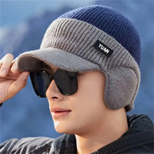 Load image into Gallery viewer, Versatile Ear Protection Knit Baseball Cap Dual Tone Keep Warm Winter Warm Hat Thickened Couples Hats Outdoor Activities
