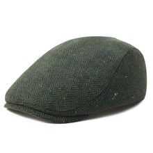 Load image into Gallery viewer, Men's Herringbone Flat Ivy Newsboy Hat Wool Blend Gatsby Cabbie Cap Winter Outdoor Hunting Cap
