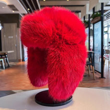 Load image into Gallery viewer, Thicken Winter Faux Fur Mink Plush Lei Feng Hat for Women Outdoor Skiing Cycling Cap Warm Ear Protection Cold Proof Russian Hat
