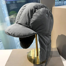 Load image into Gallery viewer, Solid Color Padded Bomber Hats Ear Flaps Thermal Padded Windproof Cycling Cap Retro Style Korean Version Fleece-Lined Winter Hat
