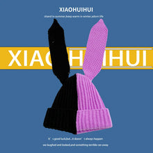 Load image into Gallery viewer, 1pc Winter Warm Y2K Knitted Hats for Women,outdoor Warm Soft Thick Beanies with Cute Rabbit Ear Skullies Personality Casual Caps
