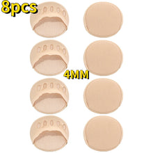Load image into Gallery viewer, 4/6/8Pcs Five Toes Forefoot Pads for Women High Heels Half Insoles Foot Pain Care Absorbs Shock Socks Toe Pad Massaging Toe Pad
