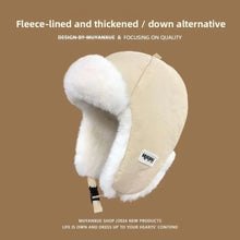 Load image into Gallery viewer, Gifts Thick Women's Winter Lei Feng Hat Ear Protection No Eaves Skiing Bomber Cap Embroidered Warm Down Cotton Hats
