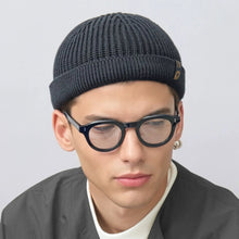 Load image into Gallery viewer, New Men Outdoor Skull Cap Fashion Short Melon Winter Dandy Hats Sailor Style Landlord Hats For Men Autumn Short Beanie Cap
