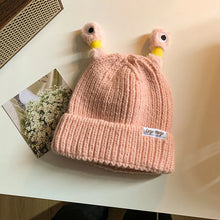 Load image into Gallery viewer, Cute Cartoon Quirky Light-emitting Tentacle Knitted Hat Parent-child Models Warm Wool Cap Eyes Light-emitting Beanie Monster Hat
