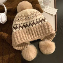 Load image into Gallery viewer, Fashion Warm Women's Knitted Hat Thickened Ear Protection Women's Beanies Coldproof Windproof Bonnet Caps Autumn Winter
