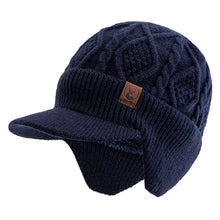 Load image into Gallery viewer, New Unisex Winter Hat Plush Fur Lined Warm Earflap Cap Stylish Soft Beanie Hat  Outdoor Thick Ski Sports Knitted Hat

