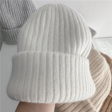 Load image into Gallery viewer, Winter Dome Brimless Casual Hat Warm Rabbit Fur Knit Hat women's double-layer Thick Wool Hat Casual Hat Toe Cap Cold Hat 4m868
