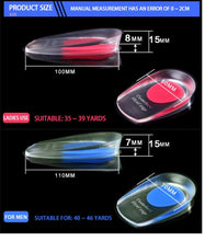Load image into Gallery viewer, Insole 1 Pair gel  silicone Men Women whole Cushion s soles relief foot pain Spur Support  pad High Heel Inserts shoe pads
