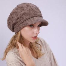 Load image into Gallery viewer, Fried Dough Twists Knit Hat Plush Thickened Warm Wool Hat Suitable for outdoor wind protection in autumn and winter
