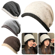 Load image into Gallery viewer, Trendy Korean Style Knitted Hat Versatile Thickened Plus Size Hat Comfortable Fit Flattering Cap Autumn Winter
