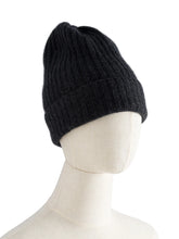 Load image into Gallery viewer, s Women 35% Cashmere Knit Ribbed Beanie Caps Solid Color Winter Autumn Warm Hat Men Wool Blends Unisex Natural Guaranteed
