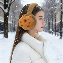 Load image into Gallery viewer, Comfortable Ear Protection Capybara Earmuffs Three-Expression Design Warm Ear Warmers Earmuffs Winter
