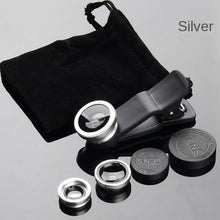 Load image into Gallery viewer, 3 in 1 Wide Angle Macro Fisheye Lens Camera Kits Mobile Phone Fish Eye Lenses with Clip 0.67x for iPhone Samsung All Cell Phones
