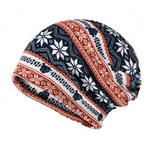 Load image into Gallery viewer, Contrasting Colors Pullover Hat Plaid Print Scarf Pullover Hat Casual Hedging Cap Multifunctional Turban Hats Autumn and Winter
