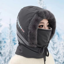 Load image into Gallery viewer, Casual Winter Balaclava Hat Thickened Windproof Ear Protection Hat Keep Warm Neck Warmer Beanies Cap Outdoor
