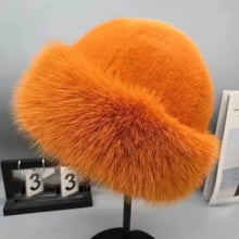 Load image into Gallery viewer, Women's Fluffy Fur Bucket Hat Plush Winter Fisherman Cap Warm Thick Hat for Snowy Days Christmas Gifts
