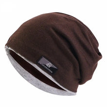 Load image into Gallery viewer, Autumn and Winter Imitation Cashmere Double Layer Skullies Bennies Unisex Pullover Hat
