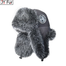 Load image into Gallery viewer, 2025 New Men's 100% Natural Fake Fox Fur Bomber Hats Winter Russian Man Warm Faux Fox Fur Hat Male Fake Fur Caps
