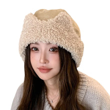 Load image into Gallery viewer, Versatile Warm Thick Women Beanies Hat Windproof Thickened Pullover Hat Coldproof Lei Feng Hat Winter Outdoor
