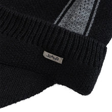 Load image into Gallery viewer, Unisex Warm Winter Hat With Brim Plush Fur Lined Beanie Hat JEANS Label Thicken Winter Hats For Men Women Outdoor Knitted Hat
