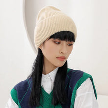 Load image into Gallery viewer, Men's and women's cold hats, winter hats, women's windproof pullover knitted hats, versatile and warm woolen hats
