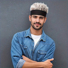 Load image into Gallery viewer, Novelty Faux Hair Wig Cap Durable Knitted Skull Cap Korean Style Breathable Trendy Toupee Hats Parties Cosplay Daily Wear Men 
