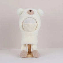Load image into Gallery viewer, Keep Warm Children's Balaclava Hat Thick Warm Integrated Ear Protection Neck Scarf Windproof Warm Knitted Cap Headgear
