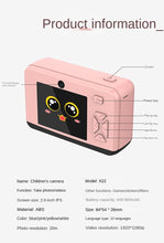 Load image into Gallery viewer, X22 Children's Camera Photo Video 2000W Pixel HD Children's Autofocus Camera

