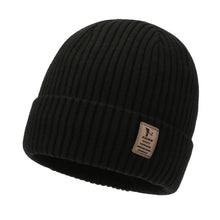 Load image into Gallery viewer, 1pc Winter Warm Beanie Knitted Cap Large Brim,Solid Color, Versatile Unisex Style,Plush Lining for Winter,Suitable for Adults
