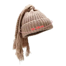Load image into Gallery viewer, Cozy Versatile Winter Knitted Hats Solid Color Warm Dreadlocks Hat Fleece-lined Hip-hop Style Beanie Cap Unisex
