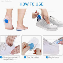 Load image into Gallery viewer, Insole Silicone Heel Pad Gel Soft  Sports Shock Absorbing  Pad Bone Spurs Pain Relief Protect Heel Foot Massager Care Inserts shoe pads
