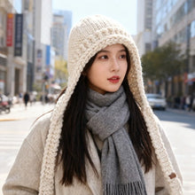 Load image into Gallery viewer, New Soft Knitted Hat Ear Warmth Breathable Knitted Balaclava Hat Thickened Windproof Earmuff Hat for Autumn Winter Season
