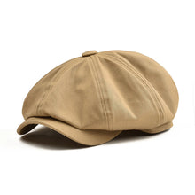Load image into Gallery viewer, Men's Newsboy Cap Twill Cotton 8 Panel Hat Flat Ivy Cabbie Casual Baker Caps Gatsby Hat Retro Hats Boina Beret for Male
